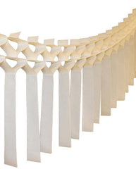 White 12 Ft Tissue Macrame Garland - Pretty Day