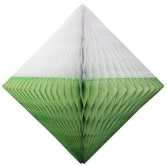 12" Mint & White Dip Dye Honeycomb Diamond S6156 - Pretty Day