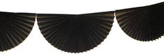Black 10 Ft Tissue Fan Garland Bunting S6140 - Pretty Day