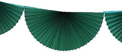 Dark Green 10 Ft Tissue Fan Garland Bunting - Pretty Day