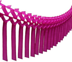 Hot Pink 12 Ft Tissue Macrame Garland - Pretty Day