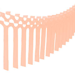 Peach 12 Ft Tissue Macrame Garland - Pretty Day