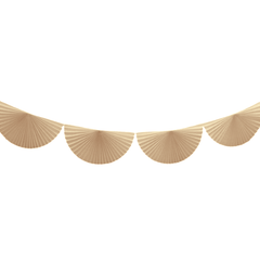 Vintage Ivory 10 Ft Tissue Fan Garland Bunting - Pretty Day