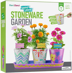 Paint & Plant Stoneware Flower Gardening Kit - Pretty Day