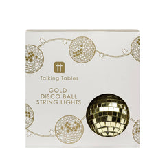 Talking Tables - Gold Disco Ball String Lights - 5ft - Pretty Day