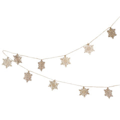 Wooden Snowflake Christmas Garland - 6.5ft - Pretty Day