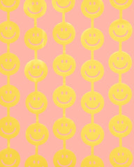 Smiley Curtain - matte foil curtain - Pretty Day