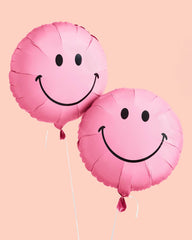 Smiley Balloons - 2 pink balloons - Pretty Day