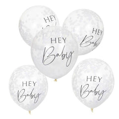 Hey Baby Shower Confetti Balloons Pack S7129 - Pretty Day