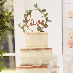 Copper Love Wedding Cake Topper (Greenery Not Included) S5051 - Pretty Day