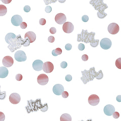 Ombre and Gold Foiled Happy Birthday Table Confetti S4117 - Pretty Day
