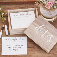 Wooden Date Ideas Wedding Guest Book Alternative S4111 - Pretty Day