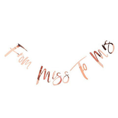 Rose Gold From Miss to Mrs Banner S7091 - Pretty Day