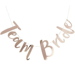 Rose Gold Team Bride bachelorette Party Banner S5079 - Pretty Day
