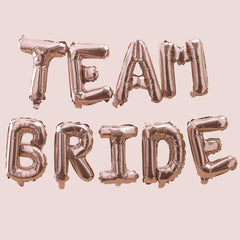 Team Bride Balloon Banner Set Rose Gold S5042 - Pretty Day