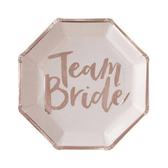 Blush Team Bride Bachelorette Party Plates S3034 - Pretty Day