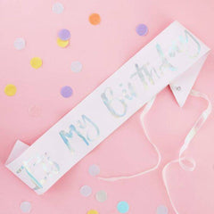 It's My Birthday Pastel Pink Sash S0085 - Pretty Day