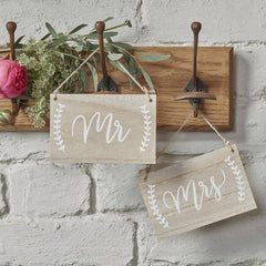 Boho Wedding Wooden Decorative Signs Mr & Mrs S0088 - Pretty Day