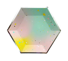 Pastel - Ombre Splatter Large Paper Plates S1191 - Pretty Day