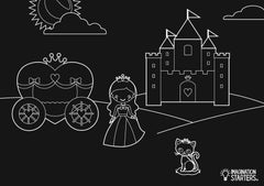 Reversible Princess Chalkboard Placemat S6020 - Pretty Day