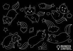 Reversible Unikitty Chalkboard Placemat S6028 - Pretty Day