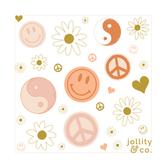 Peace & Love Sticker Set - 4 Pk S5123 - Pretty Day