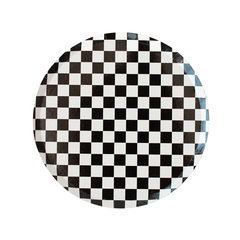 Black Checkered Dessert Plates - 8 Pk S3149 - Pretty Day