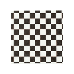 Black Checkered Large Napkins - 16 Pk S9338 - Pretty Day