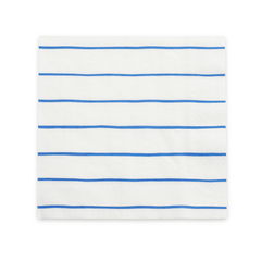 Frenchie Striped Cobalt Blue Napkins Small- 16 Pk. S0024 - Pretty Day