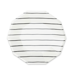 Black and White Striped Plates -Small - 8 Pack S0124 - Pretty Day