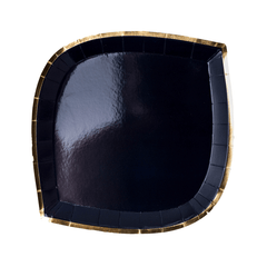 Navy Blue and Gold Paper Party Plates - Large S2149 - Pretty Day