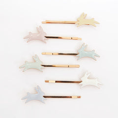 Bunny Enamel Hair Slides 6pk - Pretty Day