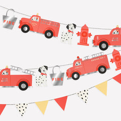 Firefighter Fire Truck Garland S7060 - Pretty Day