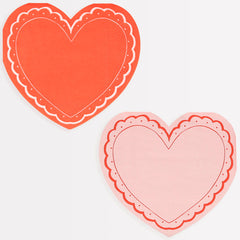 Lacy Heart Napkins Large 16pk - Pretty Day
