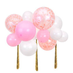 Pink Confetti Balloon Cloud Kit Backdrop S2074 - Pretty Day