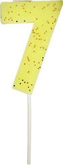 Yellow Number 7 Candle S3059 - Pretty Day