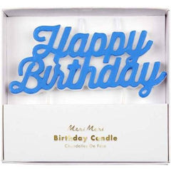 Meri Meri - Blue Happy Birthday Candle S1079 - Pretty Day