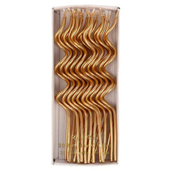 Gold Swirly Birthday Candles S1162 - Pretty Day