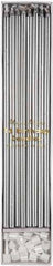 Long SIlver Metallic Candles S3124 - Pretty Day