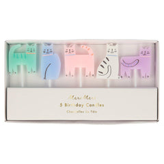 Pastel Cat Birthday Candles - Set of 5 S1095 - Pretty Day