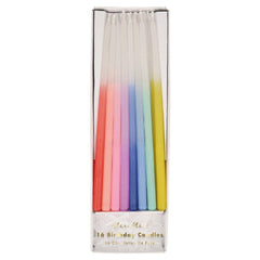 Pastel Rainbow Dipped Tapered Candles - 16 pack S3146 - Pretty Day