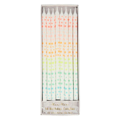 Rainbow Star Birthday Candles - 16 pack S3103 - Pretty Day