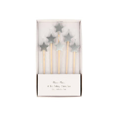 Silver Star Birthday Candles M1099 - Pretty Day