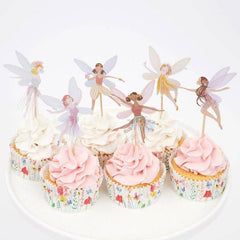Fairy Party Cupcake Kit - 24 Toppers Liners S4163 S4141 - Pretty Day