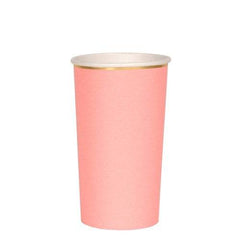 Coral Bright Tall Cups S2097 S0138 - Pretty Day