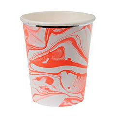 Meri Meri - Coral Marble Cups S3079 - Pretty Day