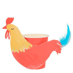 On The Farm Rooster Party Cups S9135 - Pretty Day