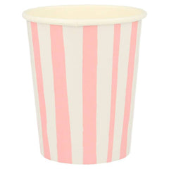 Pink Stripe Paper Cups (x 8) S1192 - Pretty Day