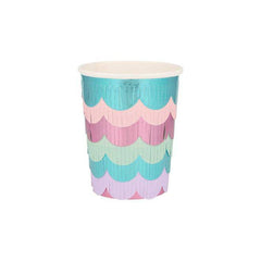 Scalloped Mermaid Fringe Paper Party Cups S8127 S9025 - Pretty Day