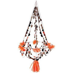 Silver and Coral Paper Chandelier S1020 - Pretty Day